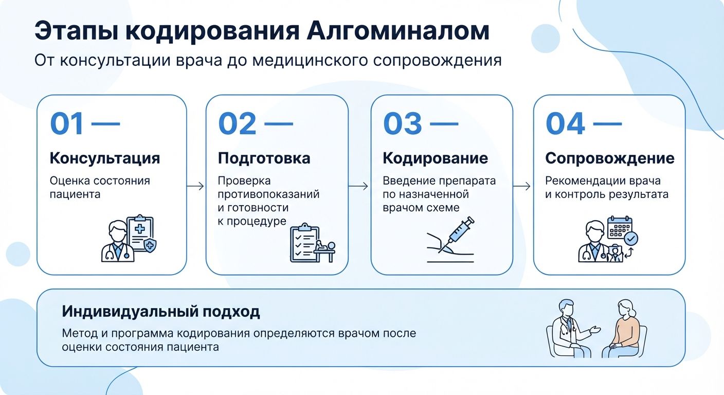 Кодирование препаратом «Алгоминал» в Крымске инфографика
