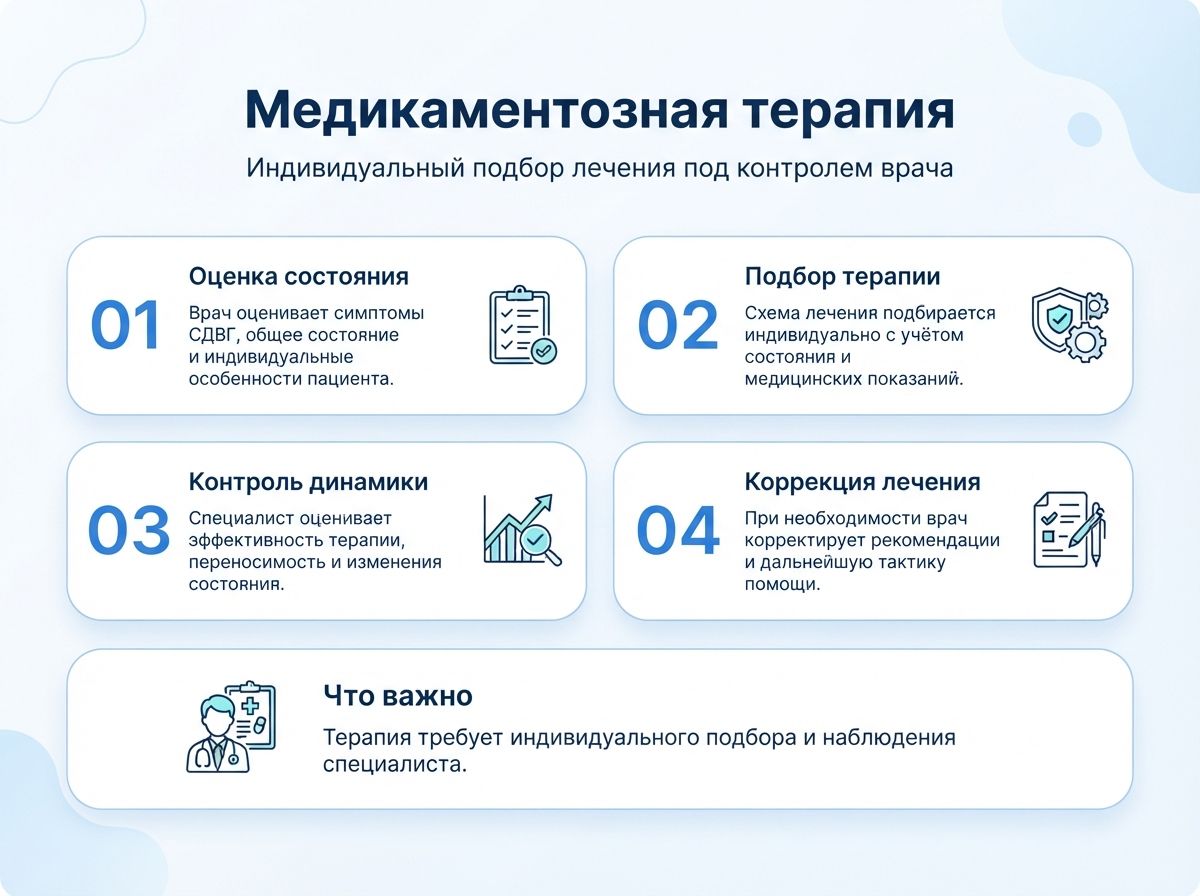 Лечение СДВГ в Крымске у детей и взрослыхинфографика